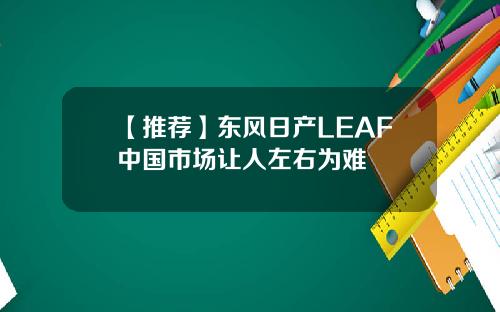 【推荐】东风日产LEAF中国市场让人左右为难