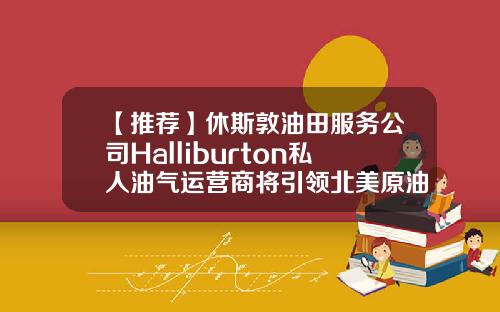 【推荐】休斯敦油田服务公司Halliburton私人油气运营商将引领北美原油业务的复苏