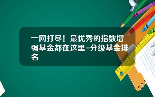 一网打尽！最优秀的指数增强基金都在这里-分级基金排名
