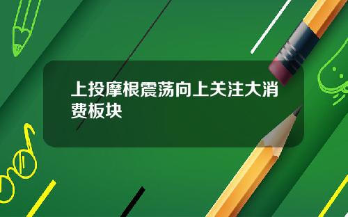 上投摩根震荡向上关注大消费板块