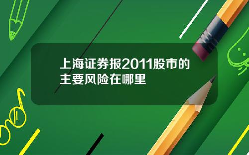 上海证券报2011股市的主要风险在哪里