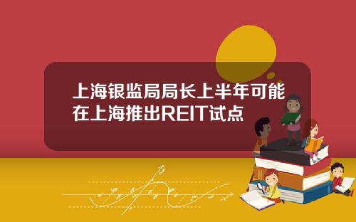 上海银监局局长上半年可能在上海推出REIT试点