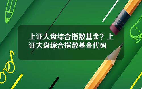 上证大盘综合指数基金?上证大盘综合指数基金代码