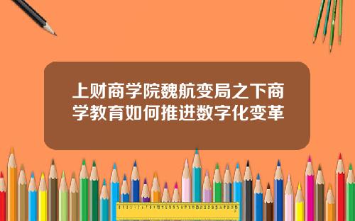 上财商学院魏航变局之下商学教育如何推进数字化变革