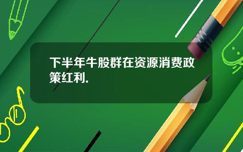 下半年牛股群在资源消费政策红利.