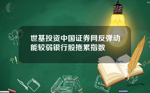 世基投资中国证券网反弹动能较弱银行股拖累指数