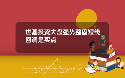 世基投资大盘强势整固短线回调是买点