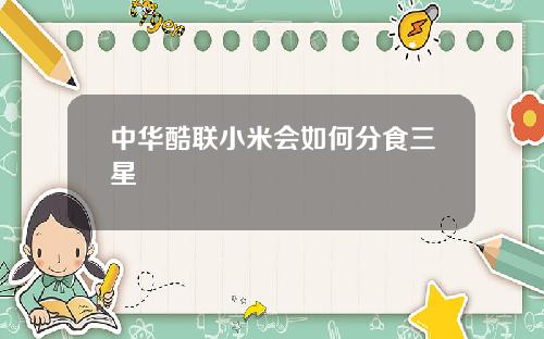 中华酷联小米会如何分食三星