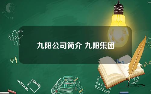 九阳公司简介 九阳集团