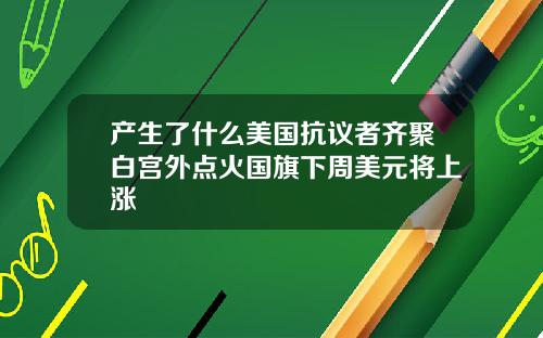 产生了什么美国抗议者齐聚白宫外点火国旗下周美元将上涨