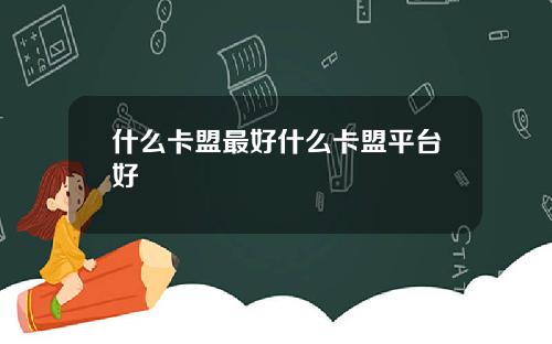 什么卡盟最好什么卡盟平台好