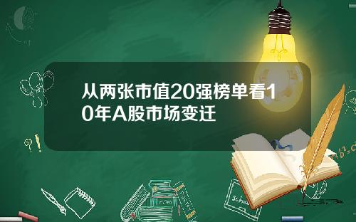从两张市值20强榜单看10年A股市场变迁