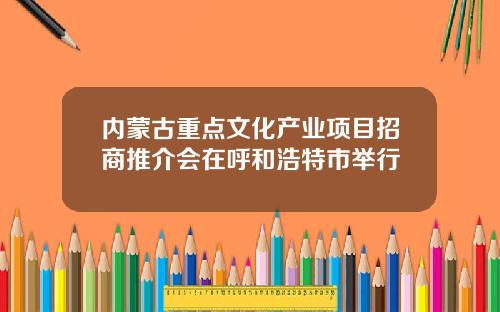 内蒙古重点文化产业项目招商推介会在呼和浩特市举行