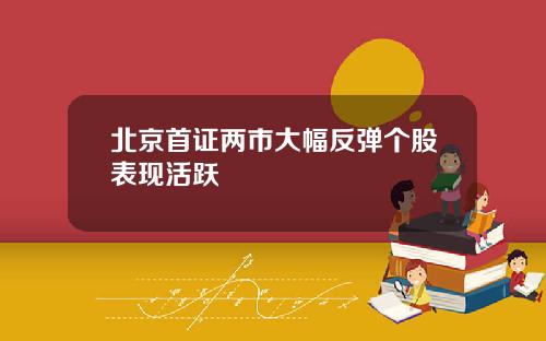 北京首证两市大幅反弹个股表现活跃