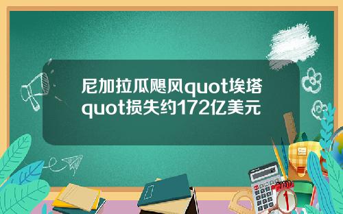 尼加拉瓜飓风quot埃塔quot损失约172亿美元