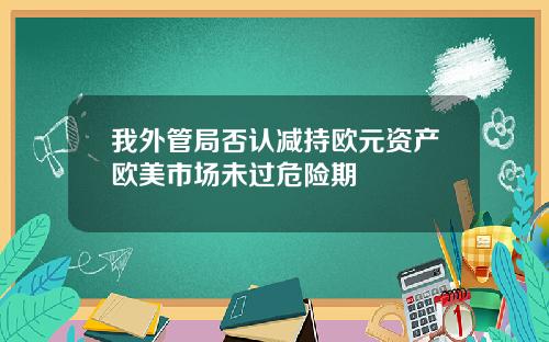 我外管局否认减持欧元资产欧美市场未过危险期