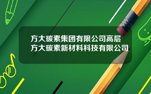 方大碳素集团有限公司高层方大碳素新材料科技有限公司