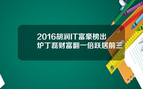 2016胡润IT富豪榜出炉丁磊财富翻一倍跃居前三