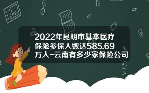 2022年昆明市基本医疗保险参保人数达585.69万人-云南有多少家保险公司