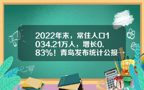 2022年末，常住人口1034.21万人，增长0.83%！青岛发布统计公报→-青岛市有多少家规模以上工业企业