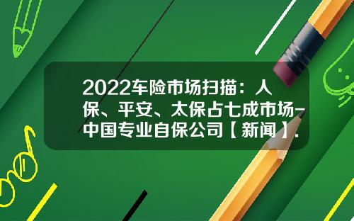 2022车险市场扫描：人保、平安、太保占七成市场-中国专业自保公司【新闻】.