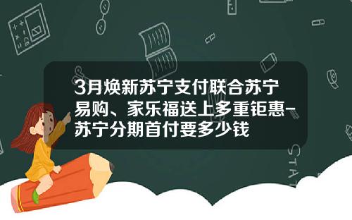 3月焕新苏宁支付联合苏宁易购、家乐福送上多重钜惠-苏宁分期首付要多少钱