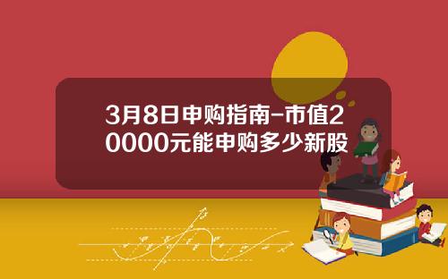 3月8日申购指南-市值20000元能申购多少新股