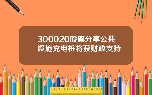300020股票分享公共设施充电桩将获财政支持