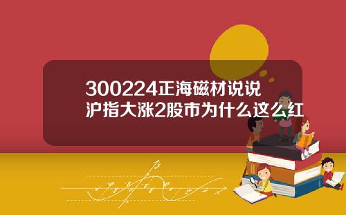 300224正海磁材说说沪指大涨2股市为什么这么红