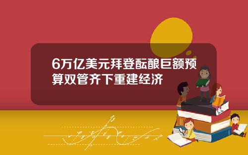 6万亿美元拜登酝酿巨额预算双管齐下重建经济