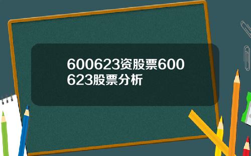 600623资股票600623股票分析