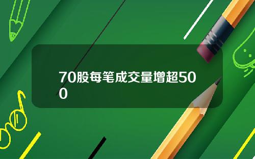 70股每笔成交量增超500