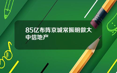 85亿布阵京城常振明做大中信地产