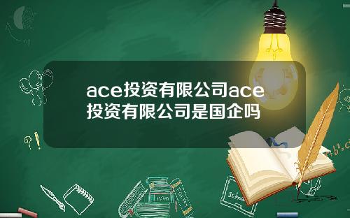 ace投资有限公司ace投资有限公司是国企吗