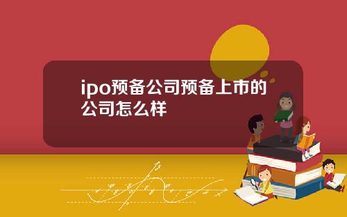 ipo预备公司预备上市的公司怎么样
