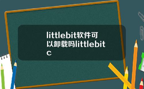 littlebit软件可以卸载吗littlebitc