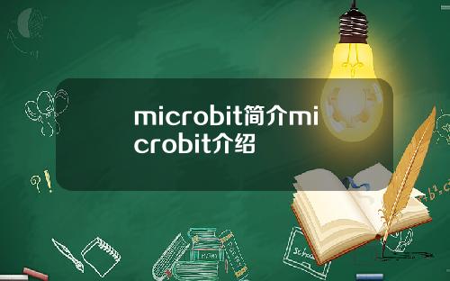 microbit简介microbit介绍