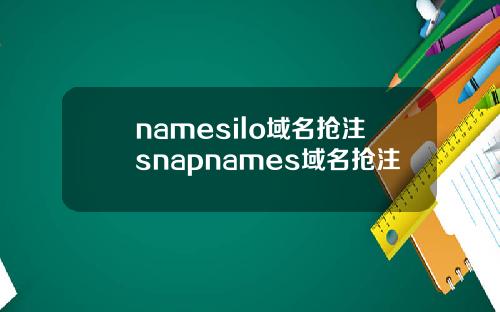 namesilo域名抢注snapnames域名抢注