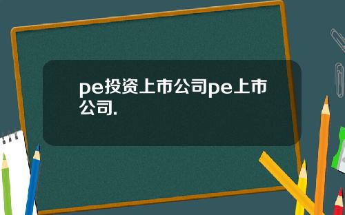 pe投资上市公司pe上市公司.