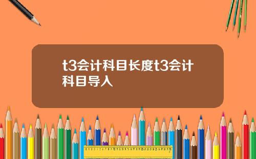 t3会计科目长度t3会计科目导入