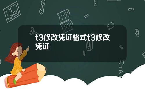 t3修改凭证格式t3修改凭证