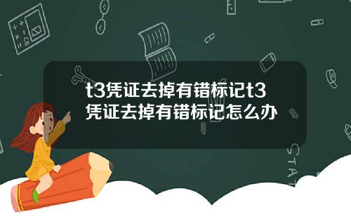 t3凭证去掉有错标记t3凭证去掉有错标记怎么办
