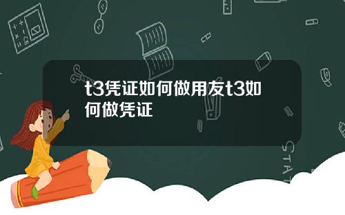 t3凭证如何做用友t3如何做凭证
