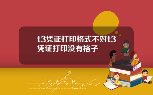 t3凭证打印格式不对t3凭证打印没有格子