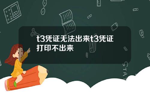 t3凭证无法出来t3凭证打印不出来