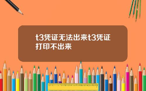 t3凭证无法出来t3凭证打印不出来