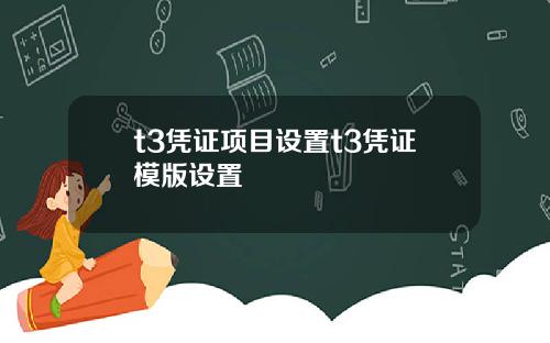 t3凭证项目设置t3凭证模版设置