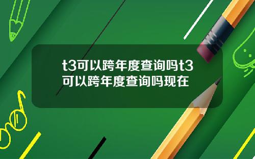 t3可以跨年度查询吗t3可以跨年度查询吗现在