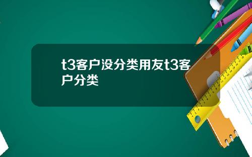 t3客户没分类用友t3客户分类