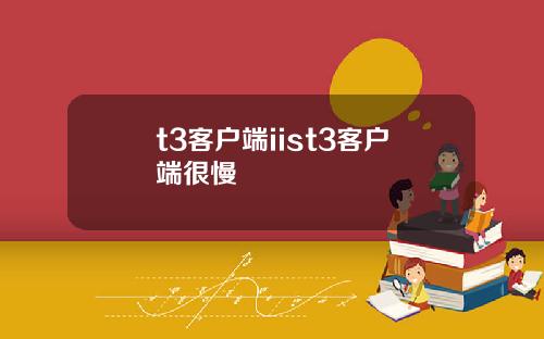 t3客户端iist3客户端很慢